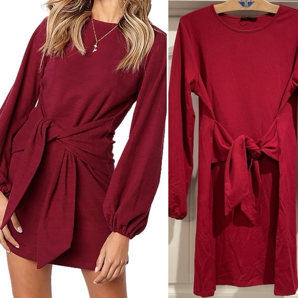 New With Tags ⭐️ Lantern-Sleeve Dress - Picture 2 of 5